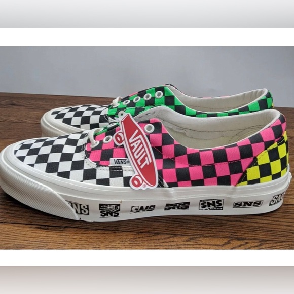 VANS VAULT X SNS LIMITED EDITION RARE COLLAB OG ERA LX KNOCKOUT CHECK MENS 10.5 - Picture 11 of 16